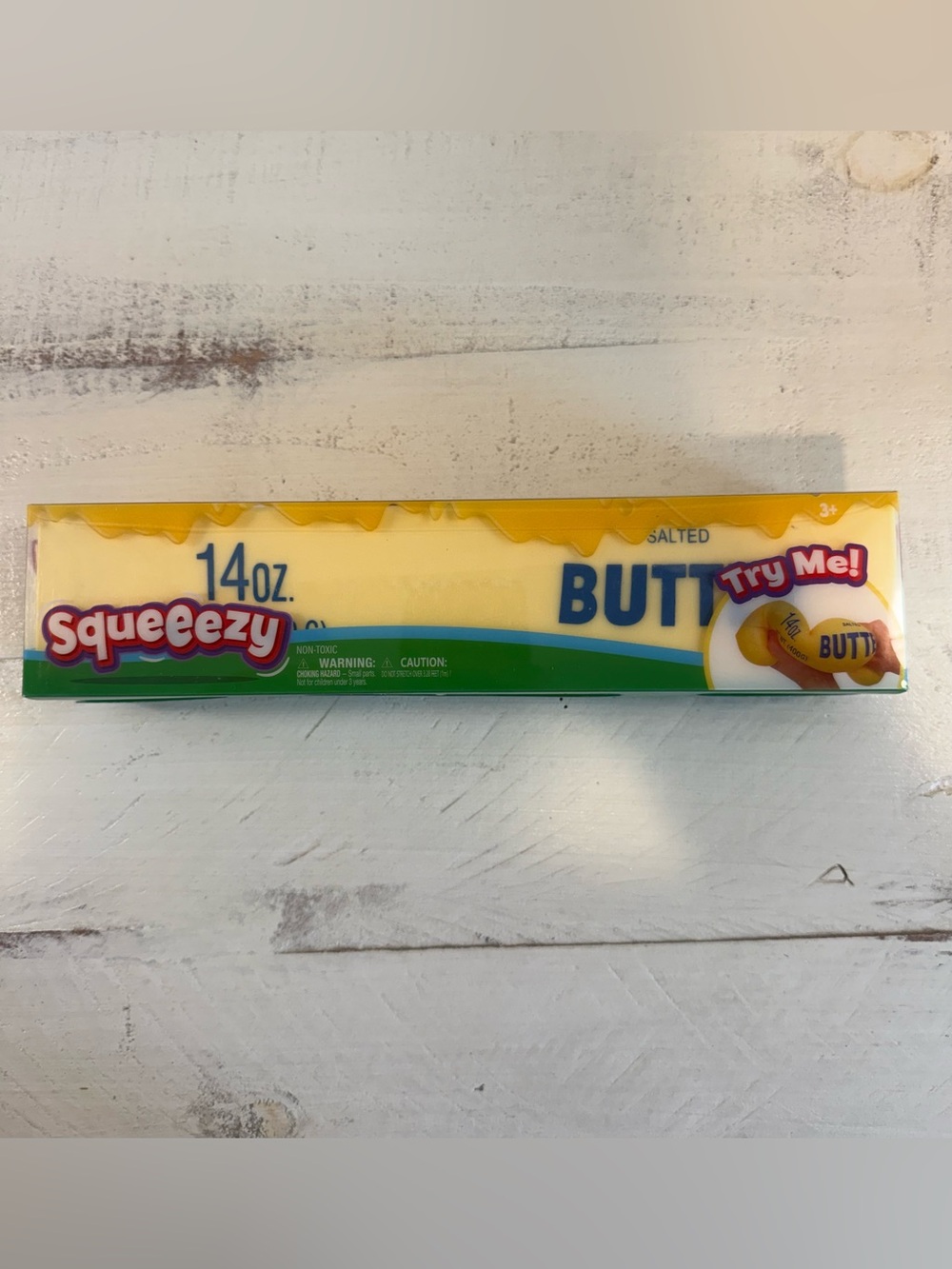 Squeezy Salted Butter 14 oz Squishy Fidget Toy Funny Novelty Stress Relief